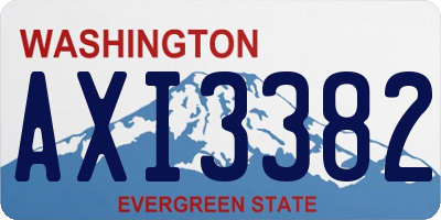 WA license plate AXI3382