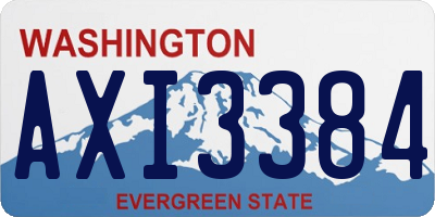 WA license plate AXI3384