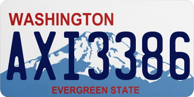 WA license plate AXI3386