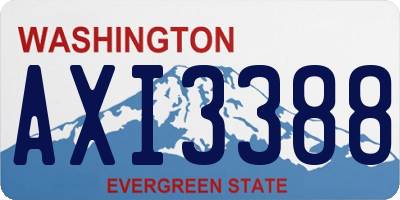 WA license plate AXI3388