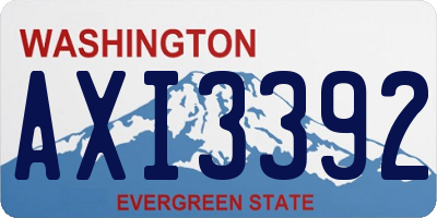 WA license plate AXI3392