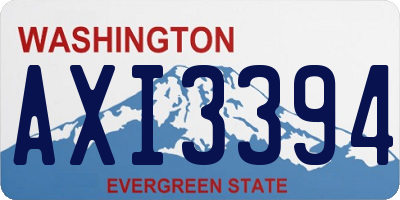 WA license plate AXI3394