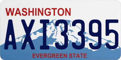 WA license plate AXI3395