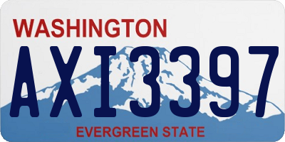 WA license plate AXI3397