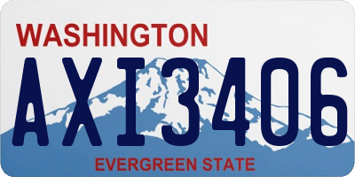 WA license plate AXI3406
