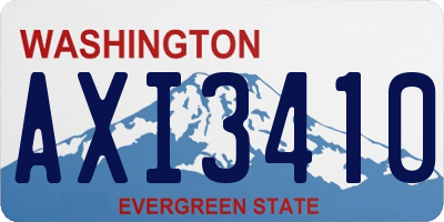 WA license plate AXI3410