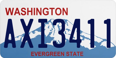 WA license plate AXI3411