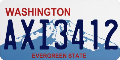 WA license plate AXI3412