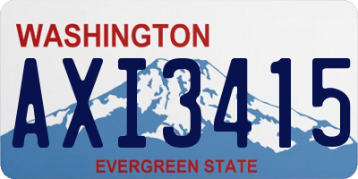 WA license plate AXI3415