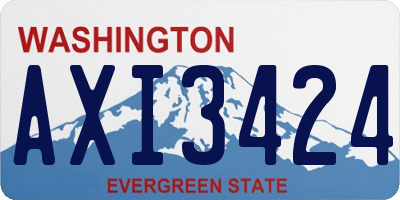 WA license plate AXI3424