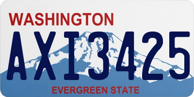 WA license plate AXI3425