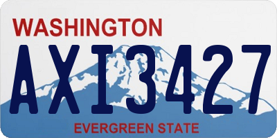 WA license plate AXI3427