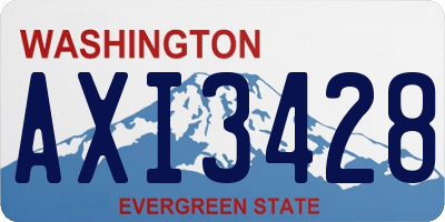 WA license plate AXI3428
