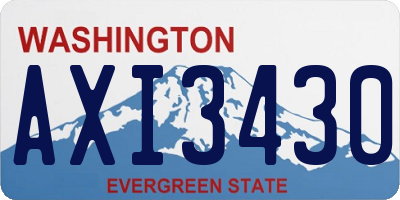 WA license plate AXI3430