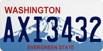 WA license plate AXI3432