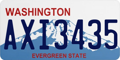 WA license plate AXI3435