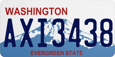 WA license plate AXI3438
