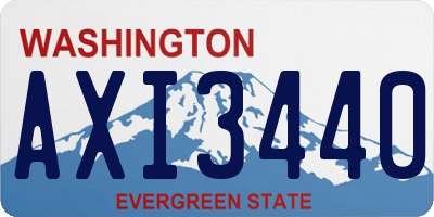 WA license plate AXI3440