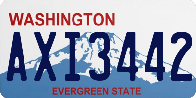 WA license plate AXI3442