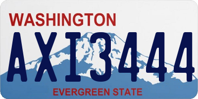 WA license plate AXI3444