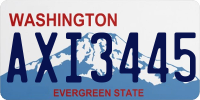 WA license plate AXI3445