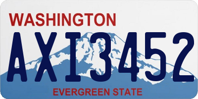 WA license plate AXI3452