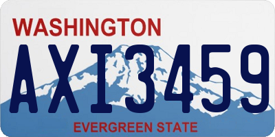 WA license plate AXI3459