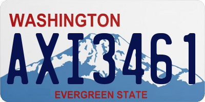 WA license plate AXI3461