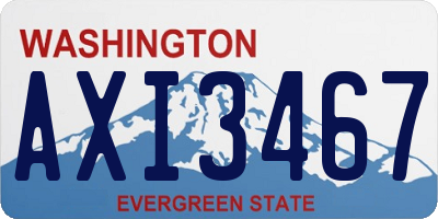 WA license plate AXI3467