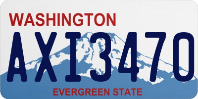 WA license plate AXI3470
