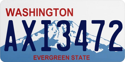 WA license plate AXI3472