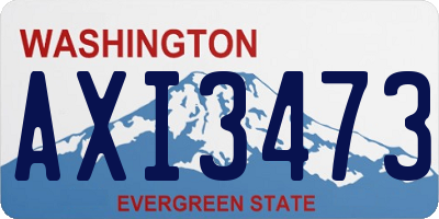 WA license plate AXI3473