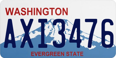 WA license plate AXI3476