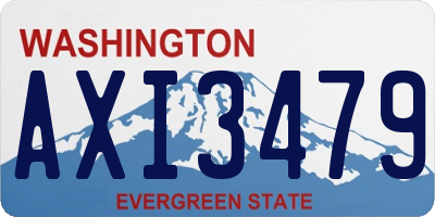 WA license plate AXI3479