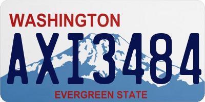 WA license plate AXI3484
