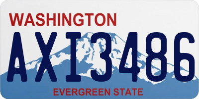 WA license plate AXI3486