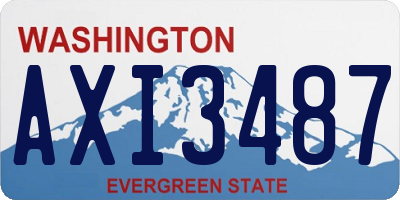 WA license plate AXI3487