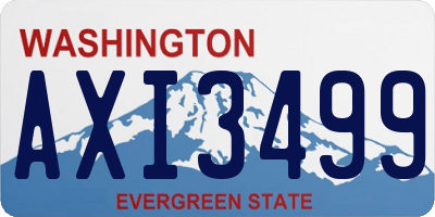 WA license plate AXI3499