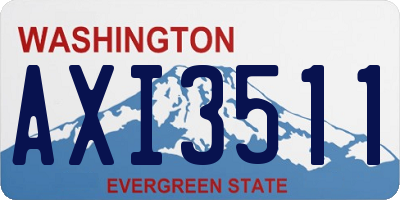 WA license plate AXI3511