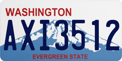 WA license plate AXI3512