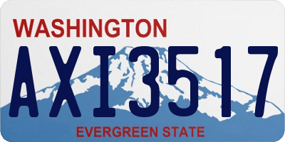WA license plate AXI3517