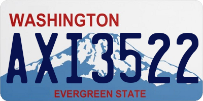 WA license plate AXI3522