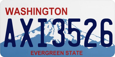 WA license plate AXI3526