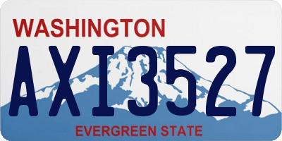 WA license plate AXI3527