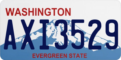 WA license plate AXI3529