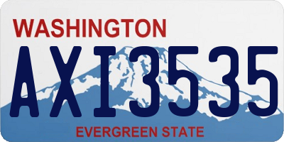 WA license plate AXI3535