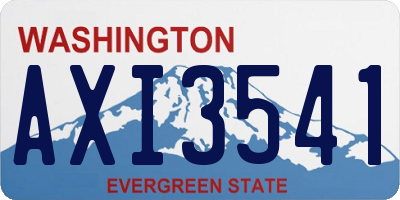 WA license plate AXI3541