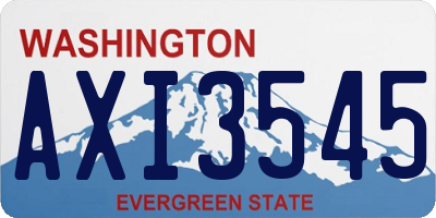 WA license plate AXI3545