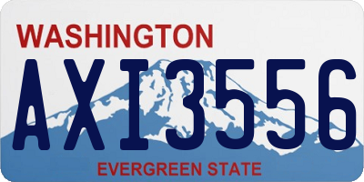 WA license plate AXI3556