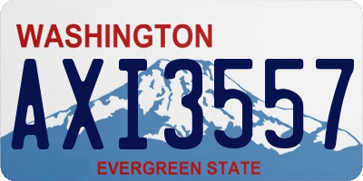 WA license plate AXI3557